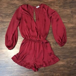 Maroon Show Me Your Mumu Romper XL